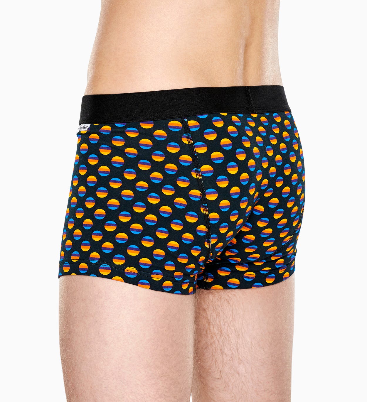 Schwarze Trunk: Sunrise Dot - Herrenunterwäsche | Happy Socks