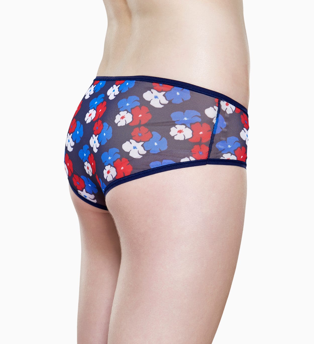 Blaue Damen Unterwäsche: Kimono Mesh Hipster | Happy Socks