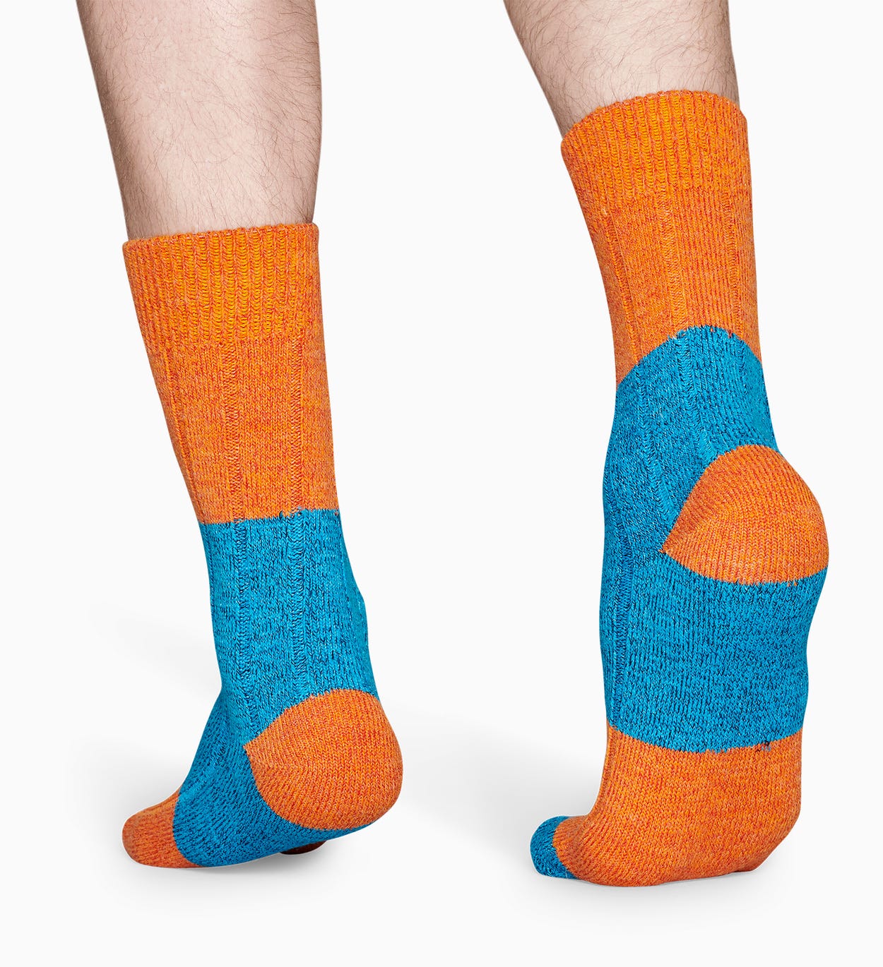 Orange Wollsocken: Blocked Rib | Happy Socks