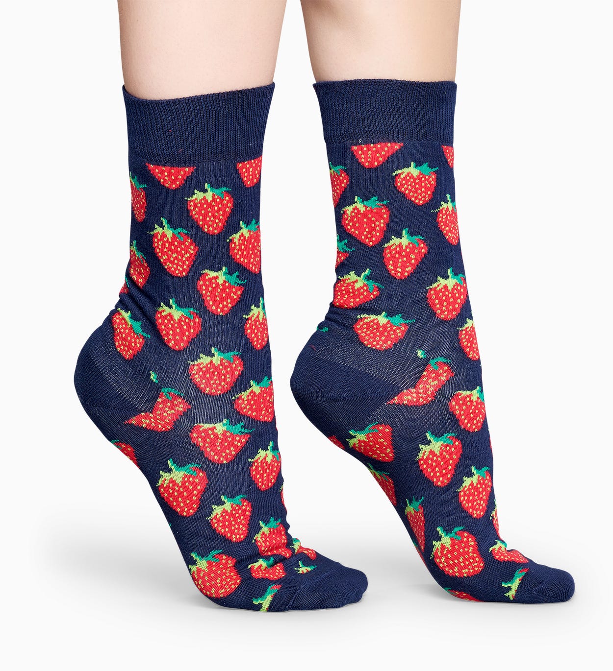 Dunkelblaue Erdbeer Socken: Strawberry | Happy Socks