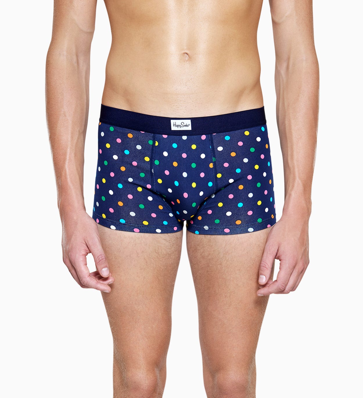 Navy Blaue Herren Unterwäsche: Dot Trunk | Happy Socks