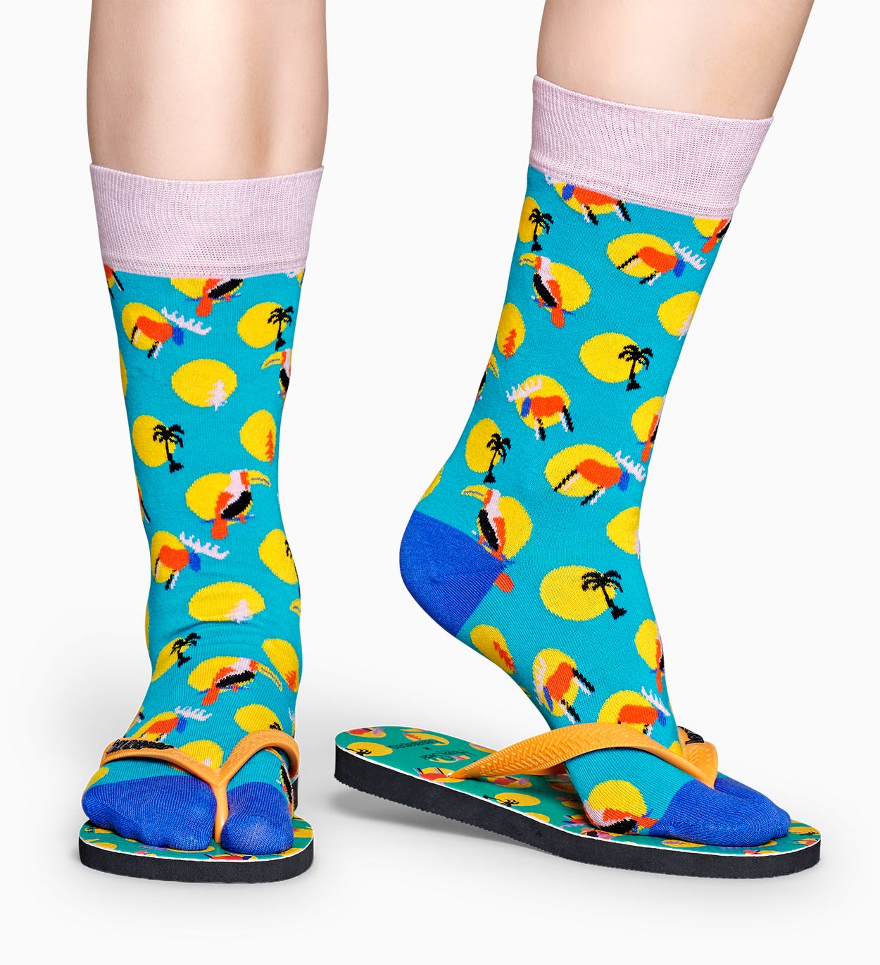 Happy Socks x Havaianas: Animal Dot Flip Flops + Socken