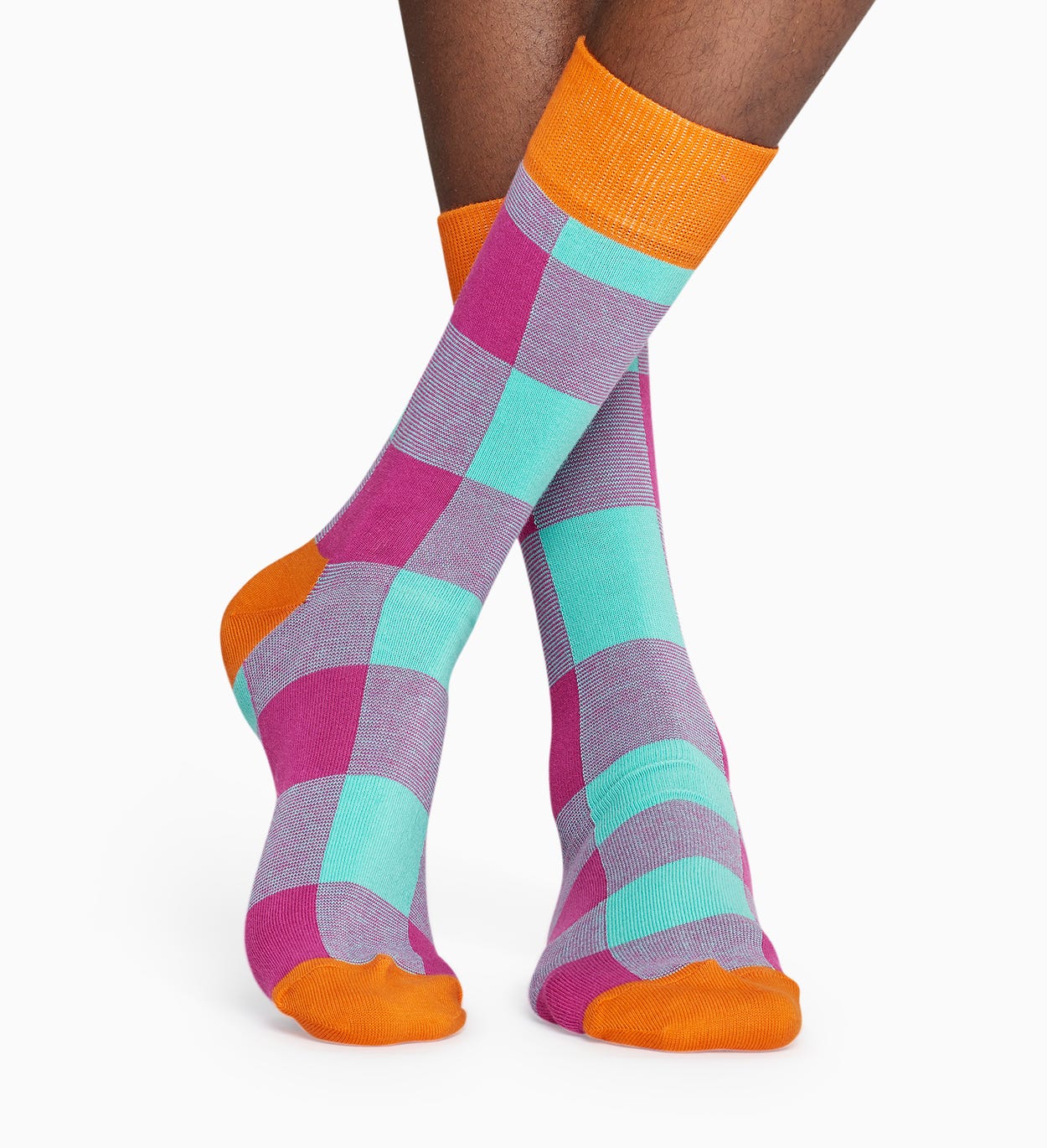 Pink socks: Gingham pattern | Happy Socks