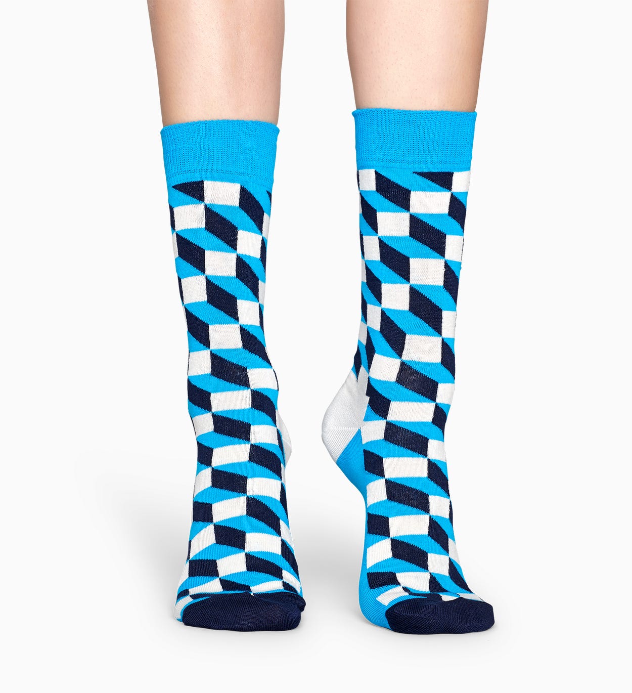 Filled Optic socks - Blue | Happy Socks