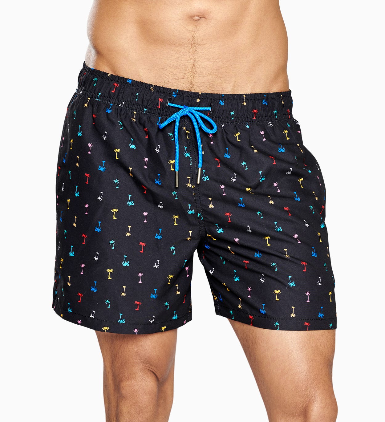 Schwarze Badeshorts für Männer: Palm Beach I Happy Socks