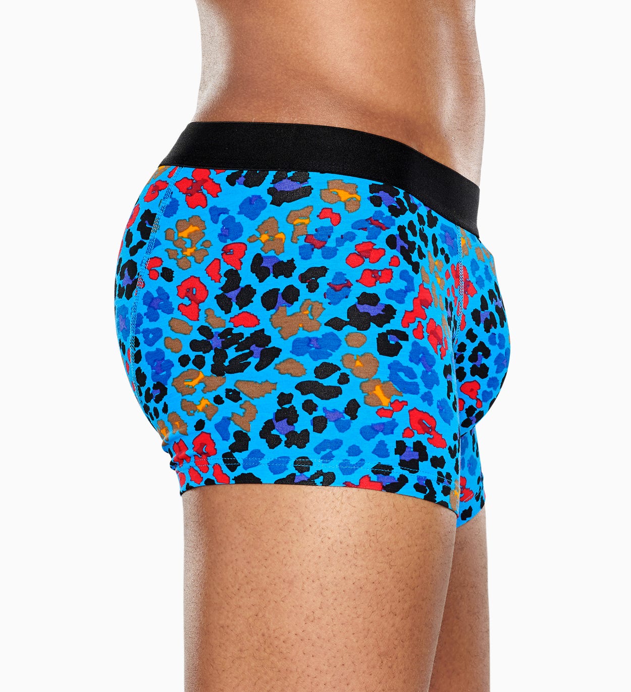 Blauer Trunk: Multi Leopard - Herrenunterwäsche | Happy Socks
