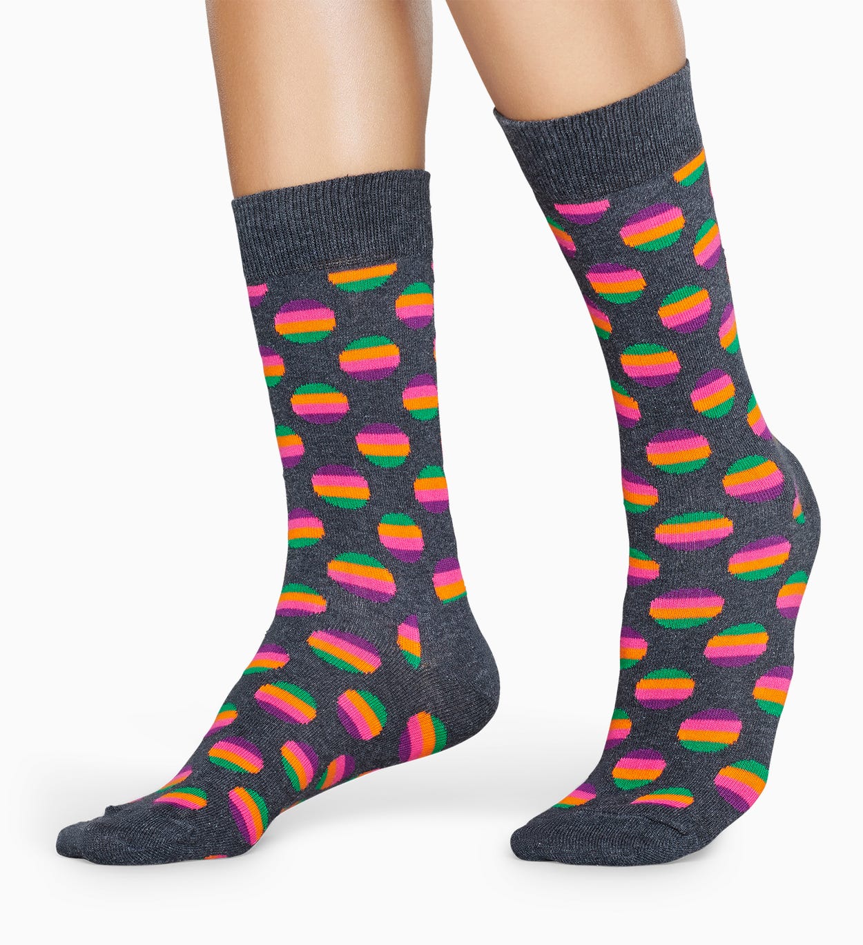 Gemusterte dunkelgraue Socken: Sunrise Dot | Happy Socks