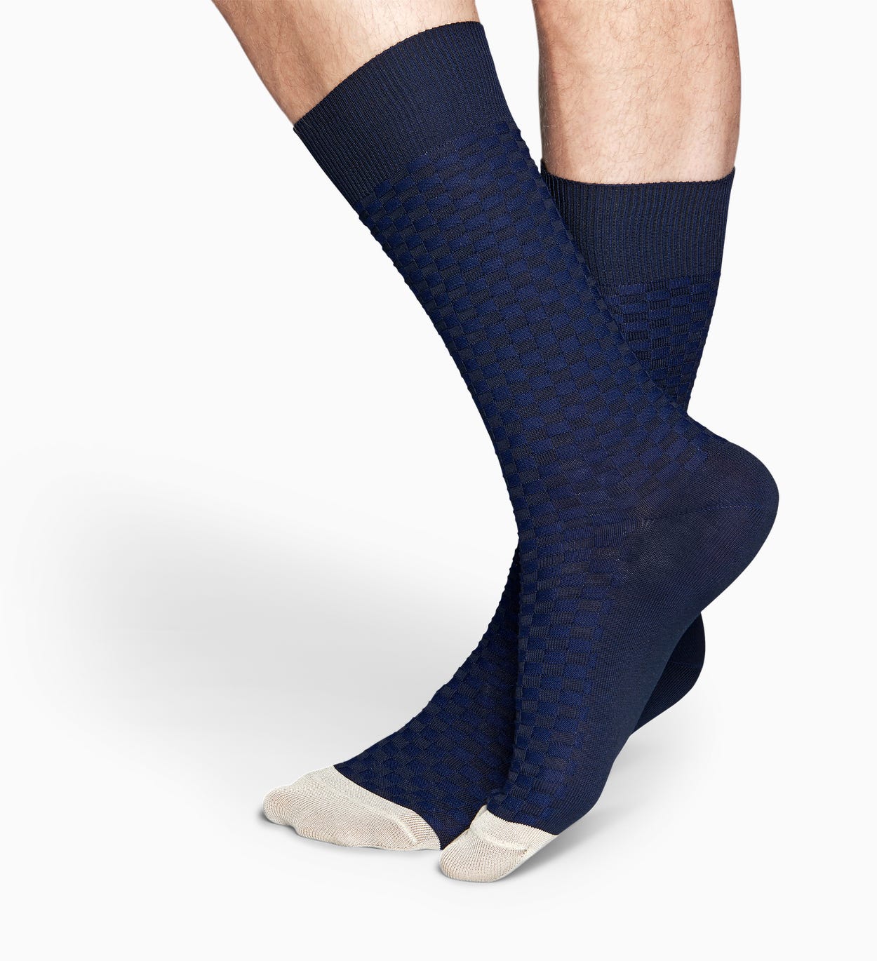 Dunkelblaue Anzugsocken: Moss Knit - Dressed | Happy Socks