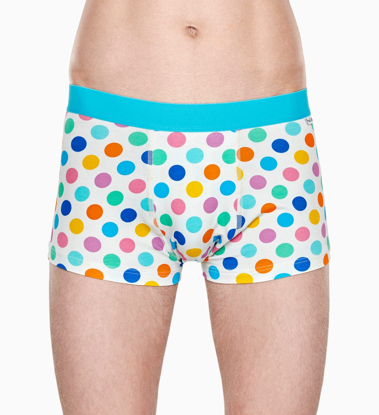 Weißer Trunk: Big Dot - Herrenunterwäsche | Happy Socks