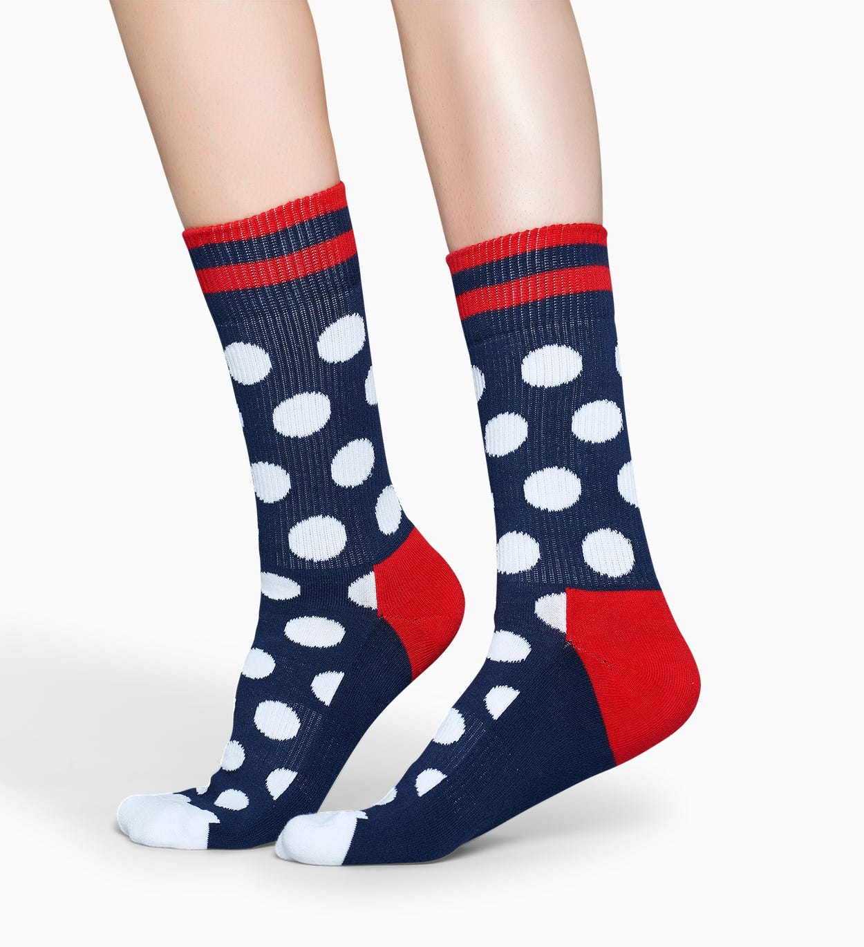 Sportsocken in Rot Blau: Big Dot - Athletic | Happy Socks