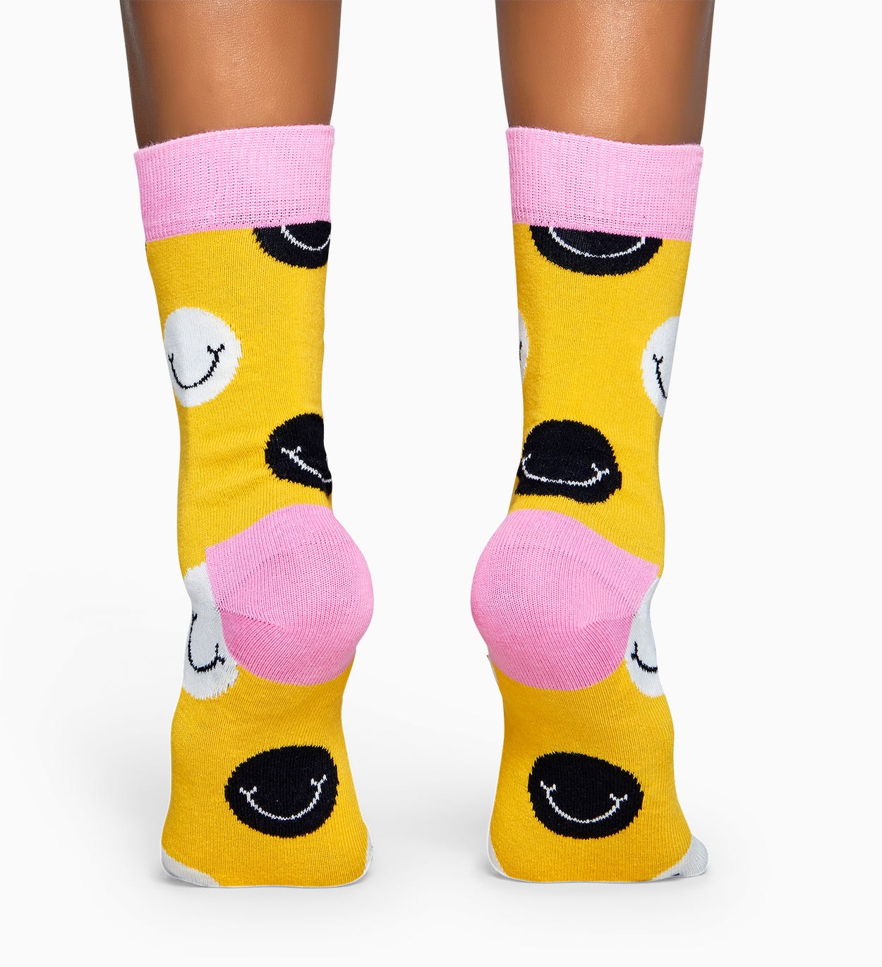 Keltaiset Smile puuvillasukat | Happy Socks