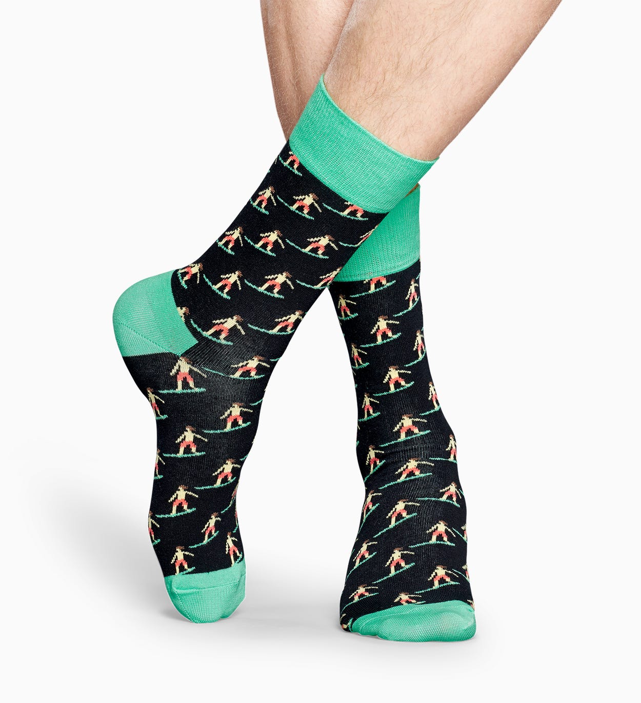 Schwarze Socken: Surfer | Happy Socks