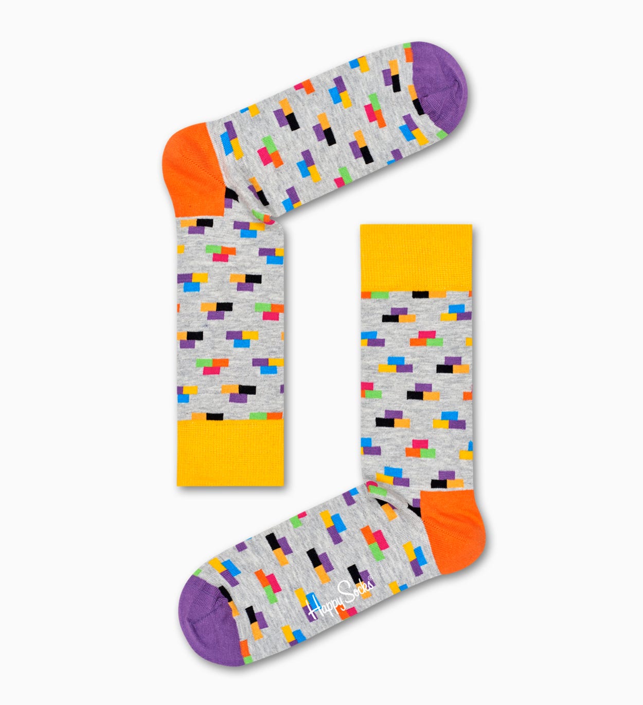 Hellgraue Baumwollsocken: Brick Design | Happy Socks