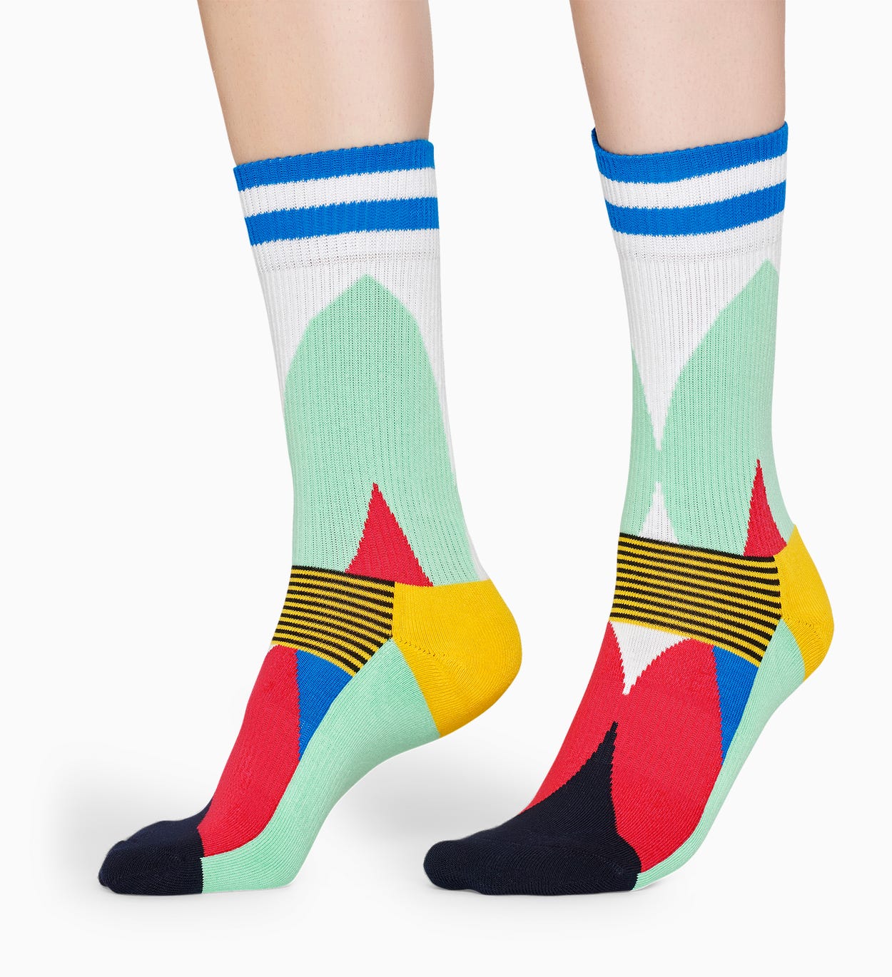 Grüne, rote Socken: Blocked - ATHLETIC | Happy Socks