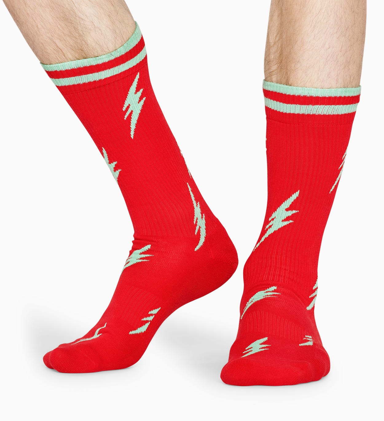 Rote, grüne Socken: Flash - ATHLETIC | Happy Socks