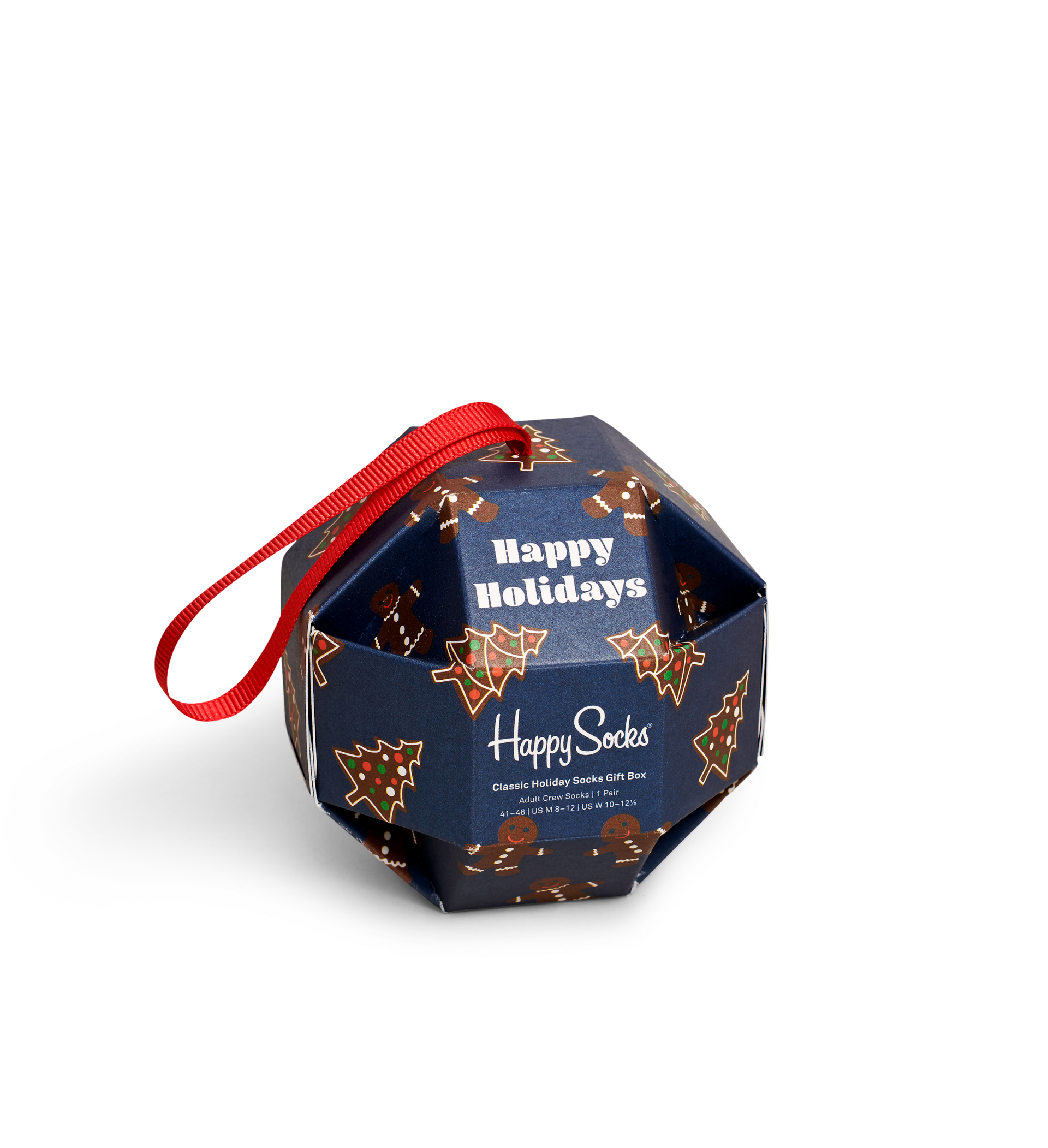 1-Pack Gingerbread Cookies Socks Gift Box