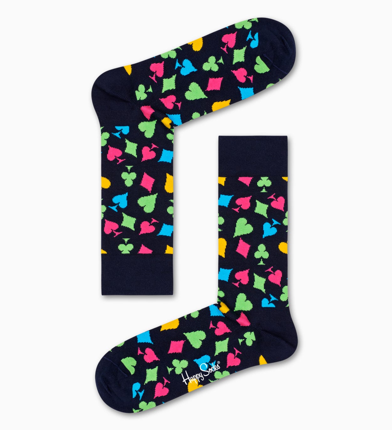 Gemusterte marineblaue Socken: Karten | Happy Socks