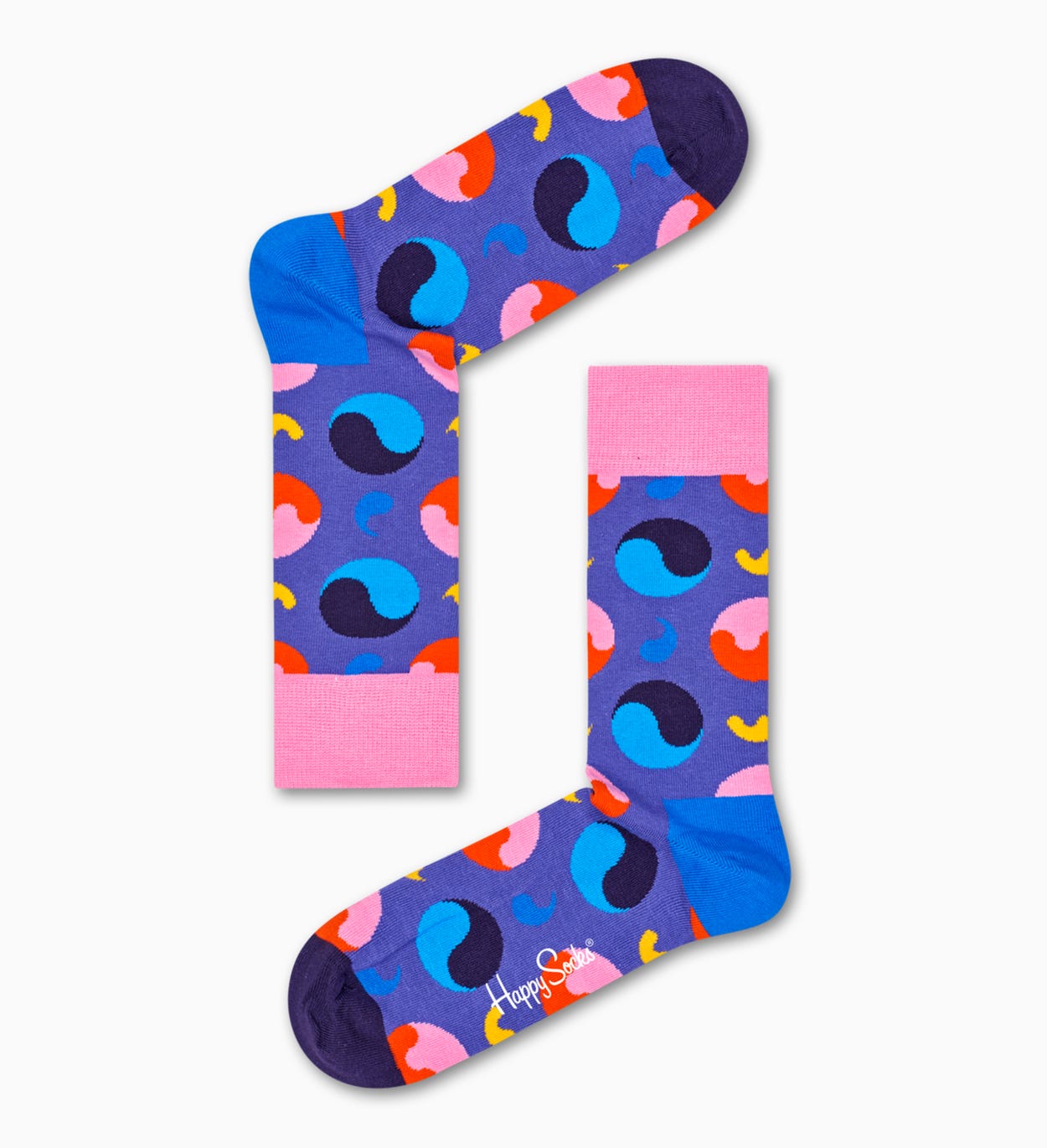 Lila Baumwollsocken: Yin Yang Design | Happy Socks