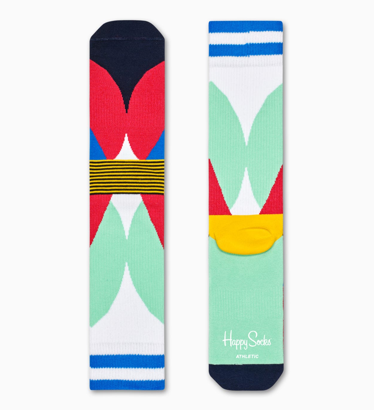 Grüne, rote Socken: Blocked - ATHLETIC | Happy Socks