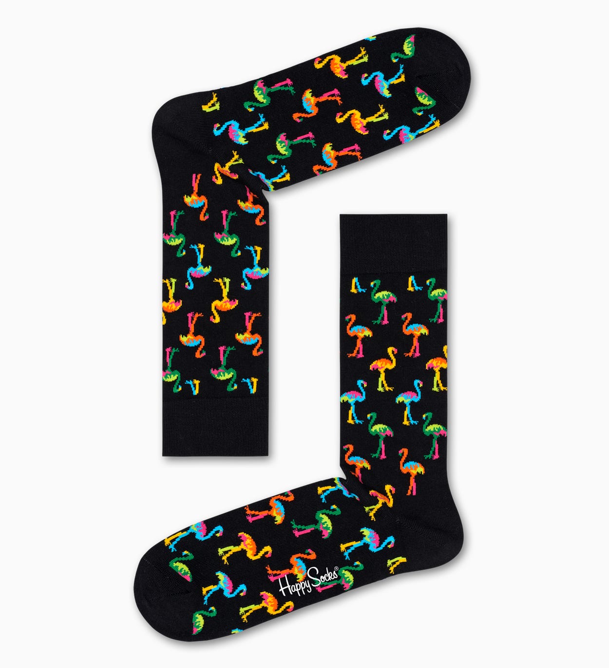 Flamingo Socken, Schwarz | Happy Socks