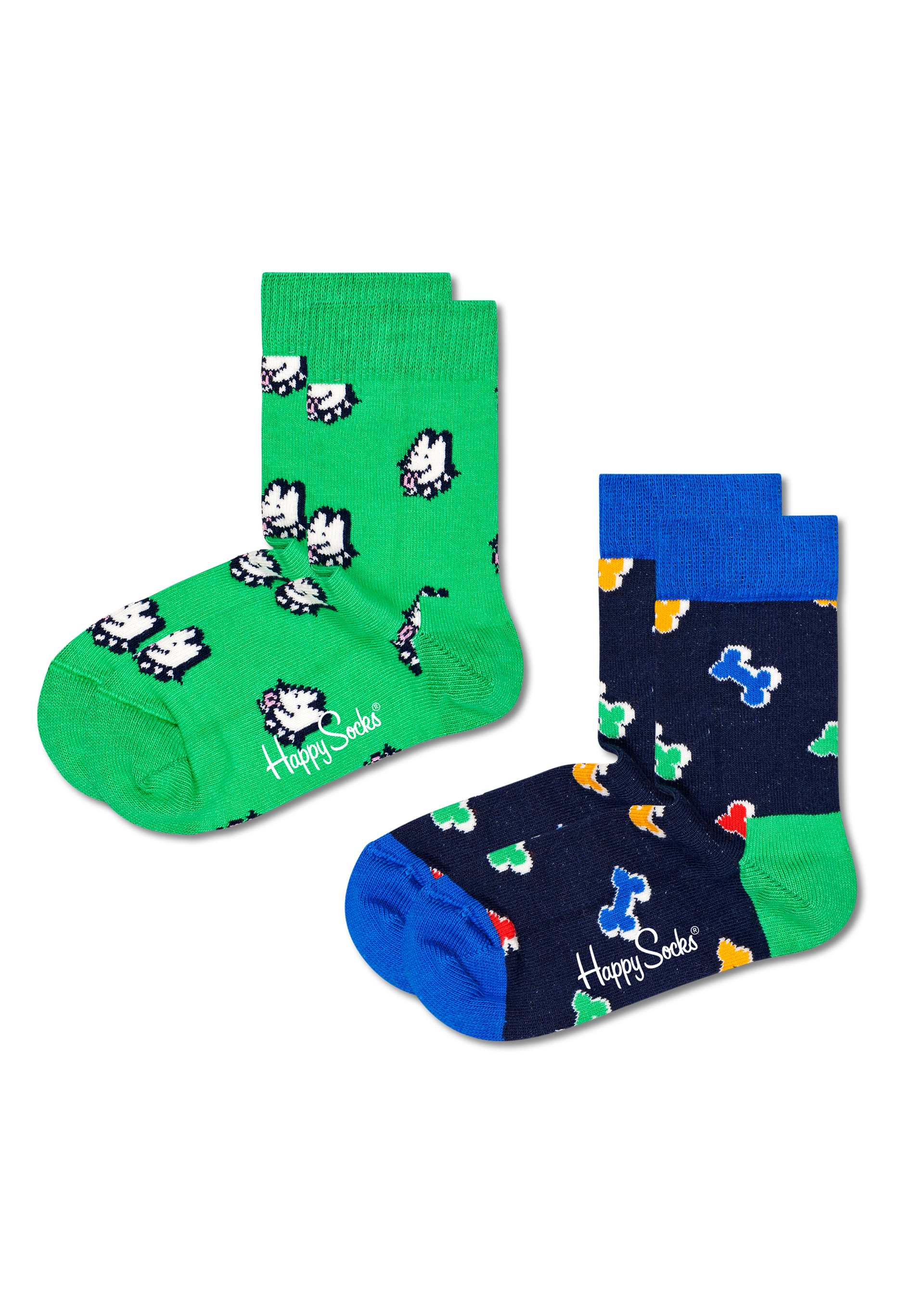 2-pack Kids Dog & Dog Bone Socks