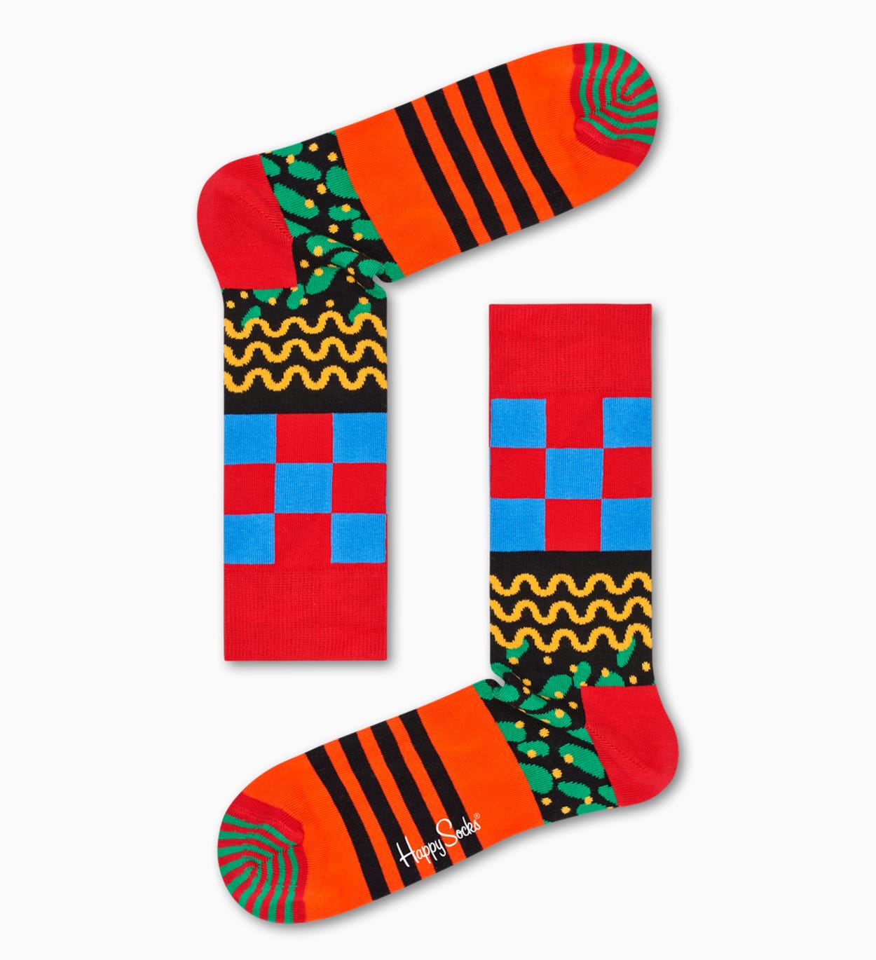 Orange Red socks: Mix Max pattern | Happy Socks