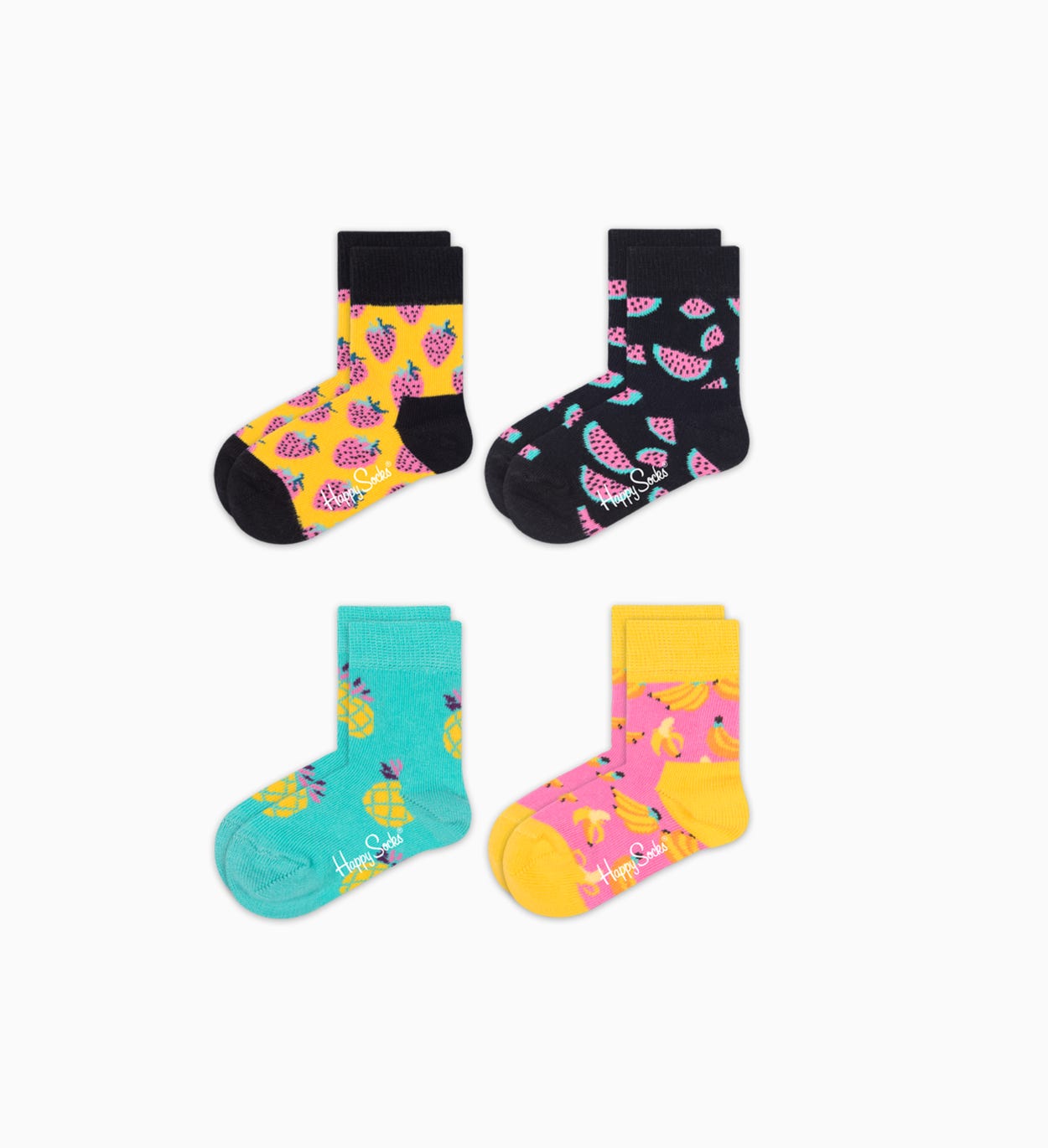 Geschenkbox mit Baby Socken 4-PACK: Fruits | Happy Socks
