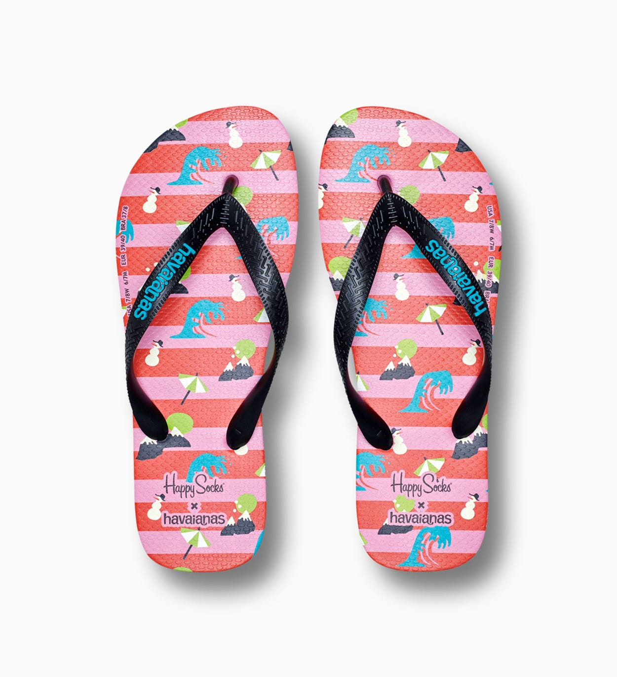 Happy Socks x Havaianas: Nature Flip Flops und Socken