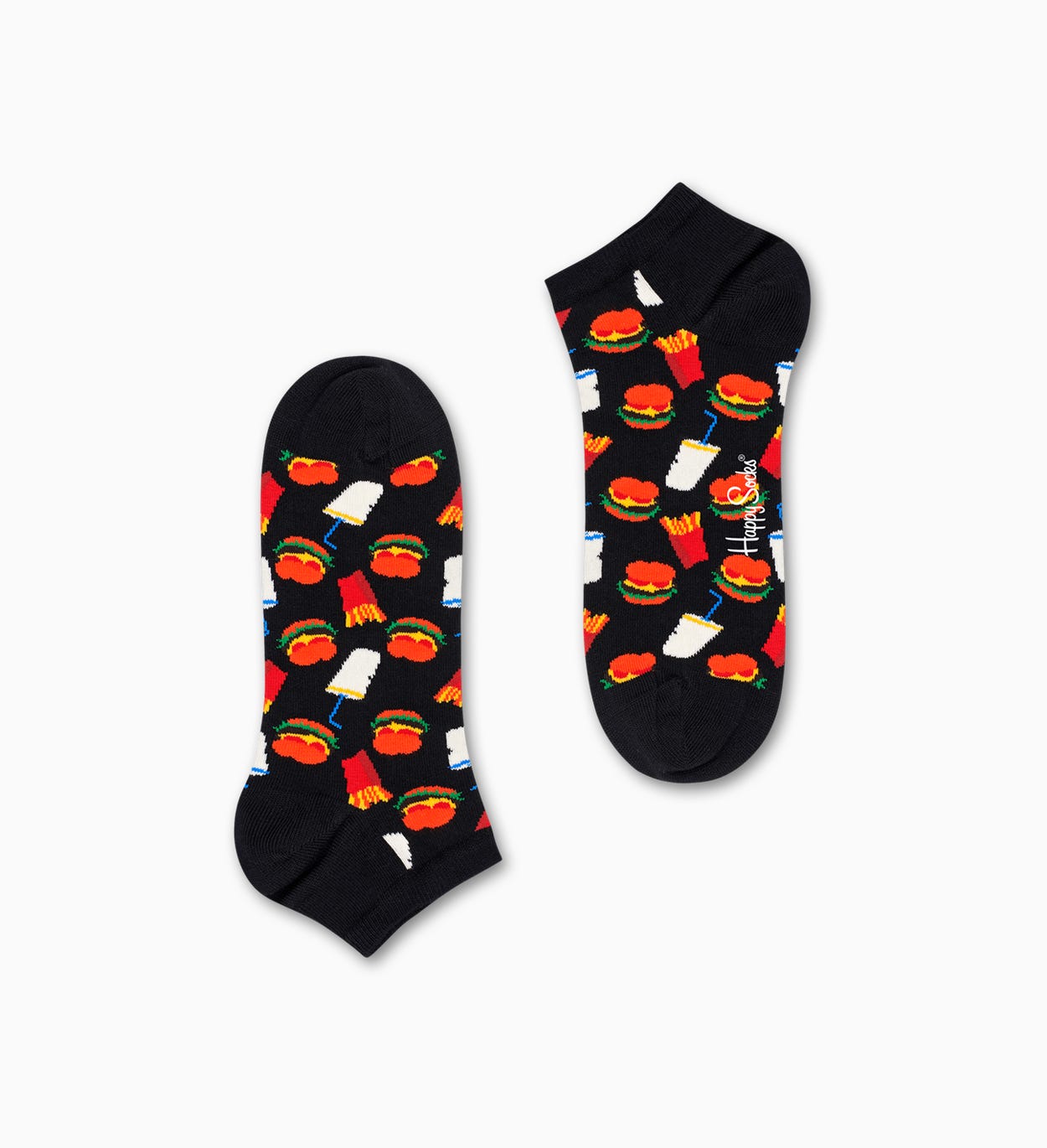Socquettes Noires: Hamburger | Happy Socks