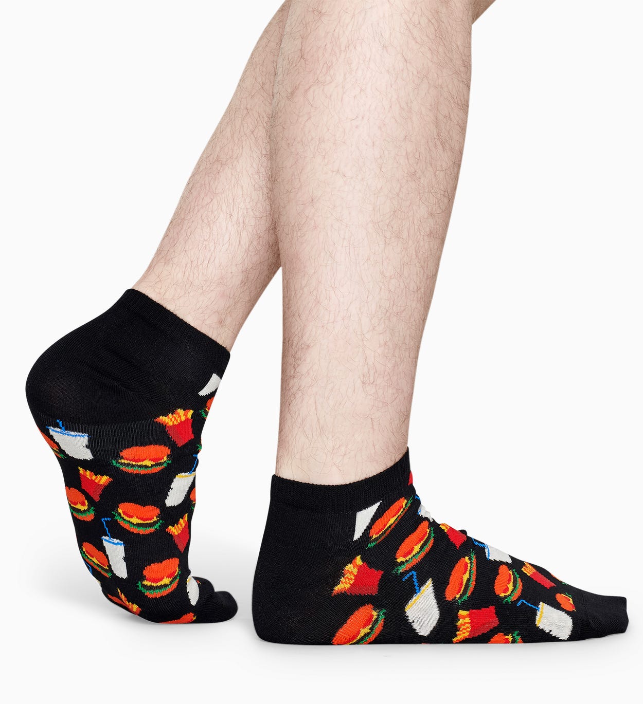 Socquettes Noires: Hamburger | Happy Socks