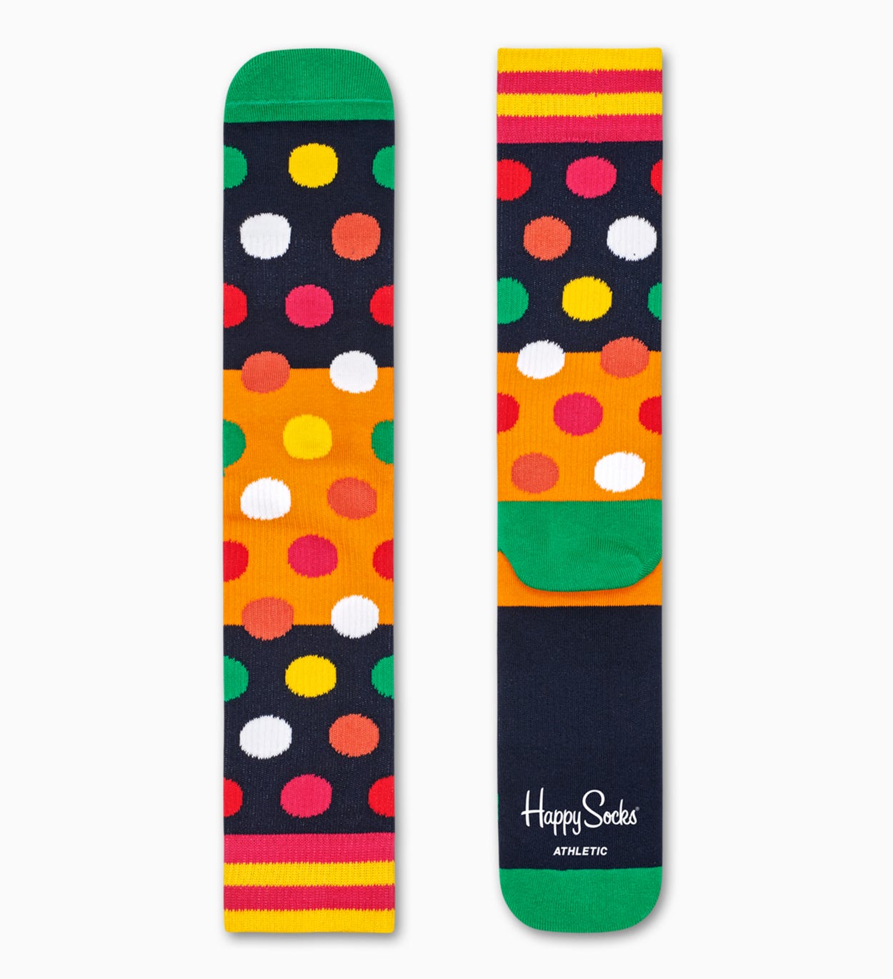 Orange, Black socks: Big Dot - ATHLETIC | Happy Socks