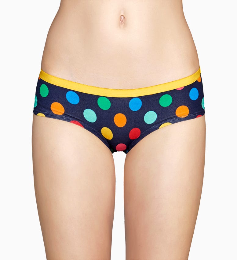 Blaue Damen Unterwäsche: Big Dot Hipster | Happy Socks
