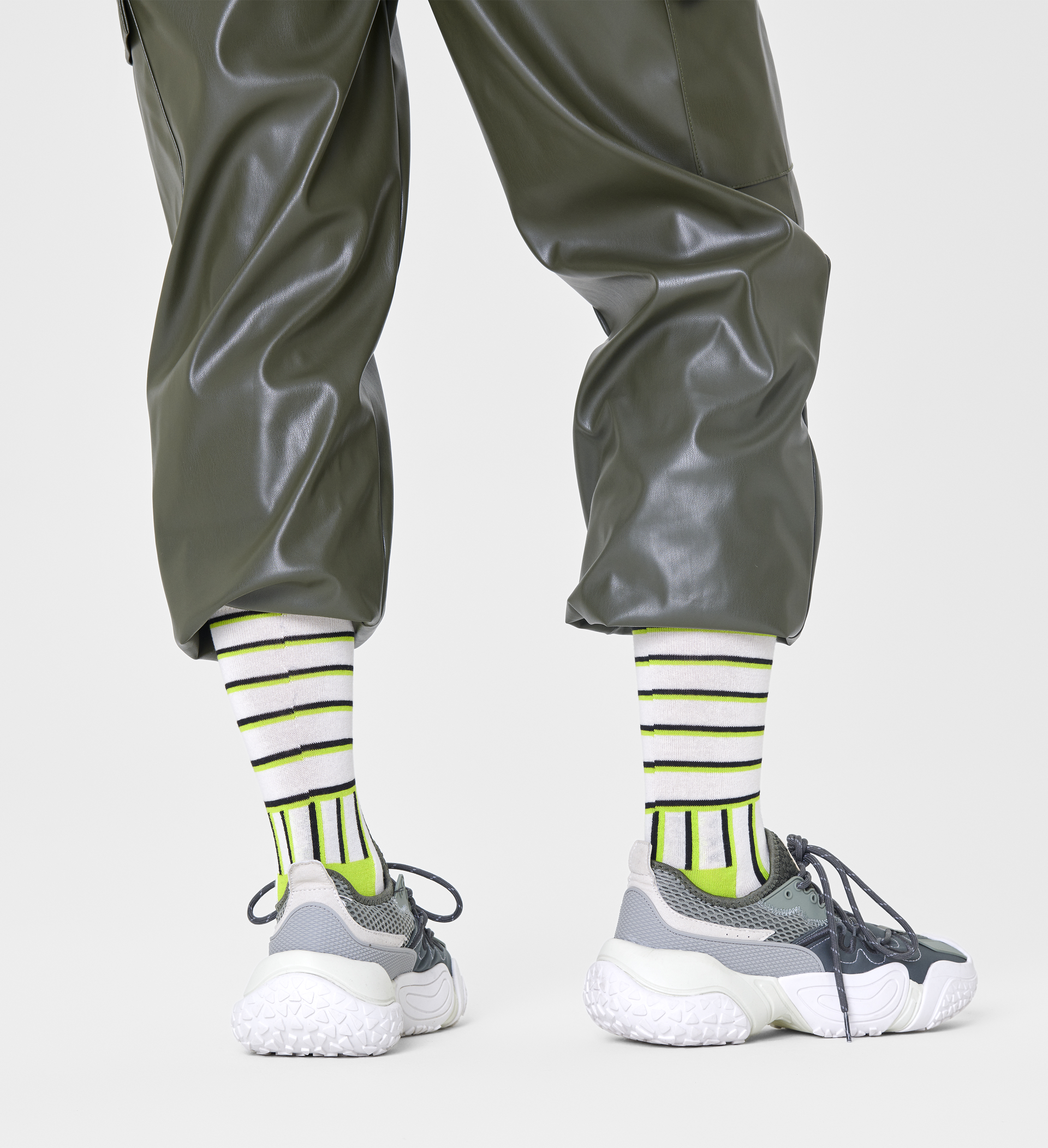 Blocked Stripe Sock