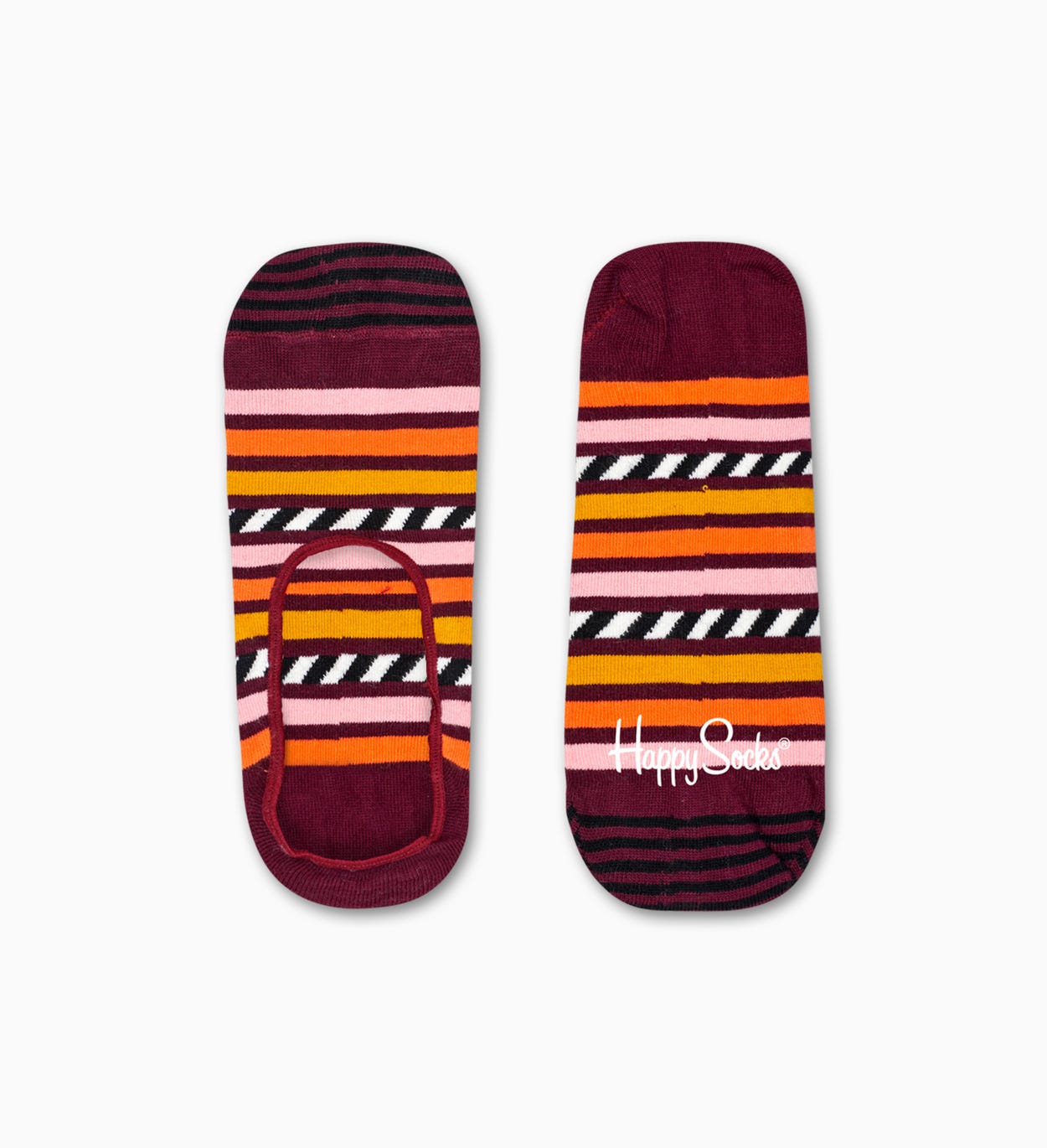 Burgunder Füßlinge: Stripe And Stripe Design | Happy Socks