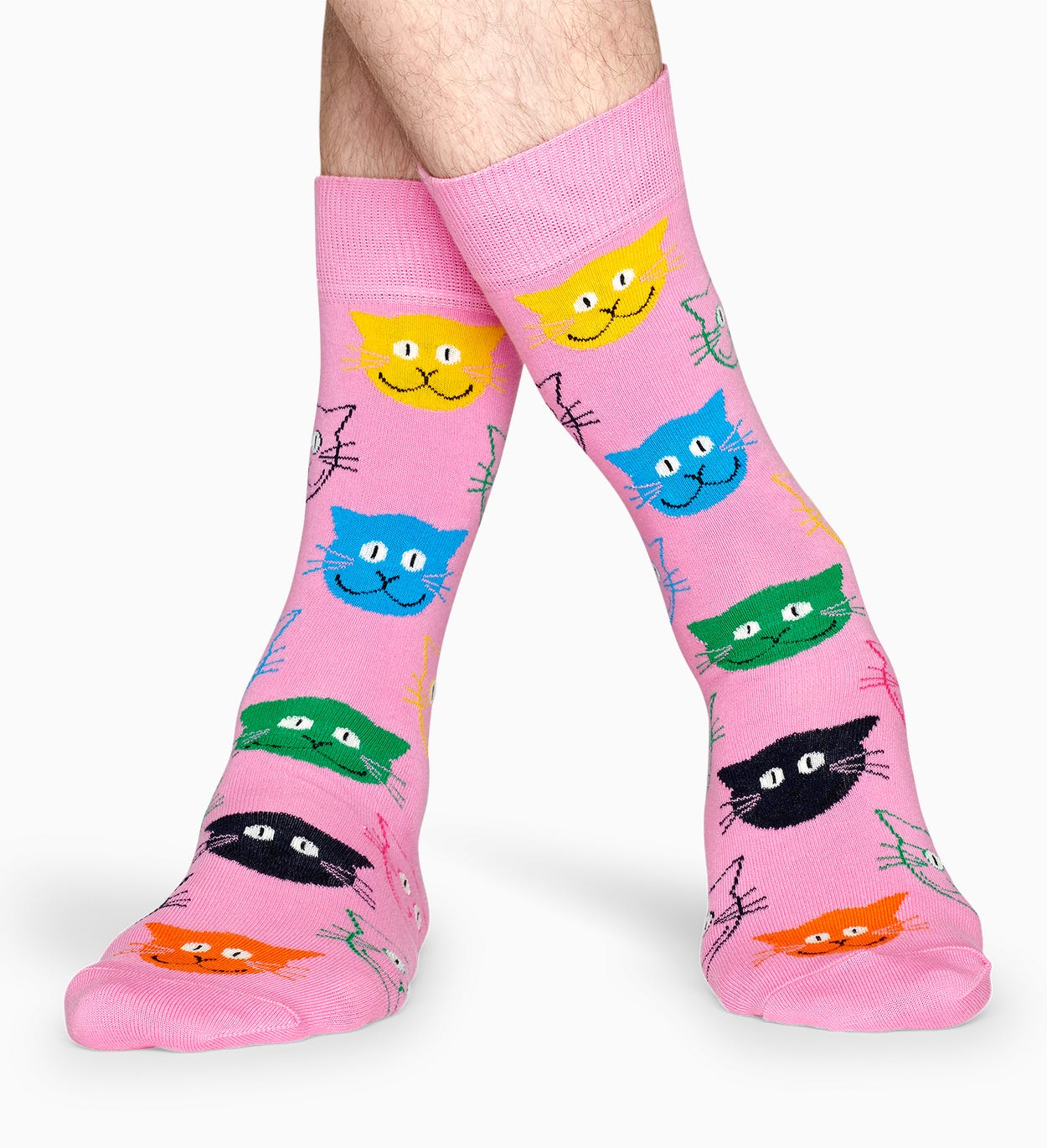 Witzige Süße Cat Socks - Rosa | Happy Socks