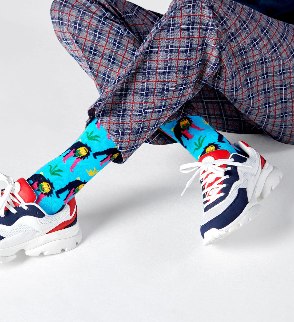 Affen Socken, Blau | Happy Socks