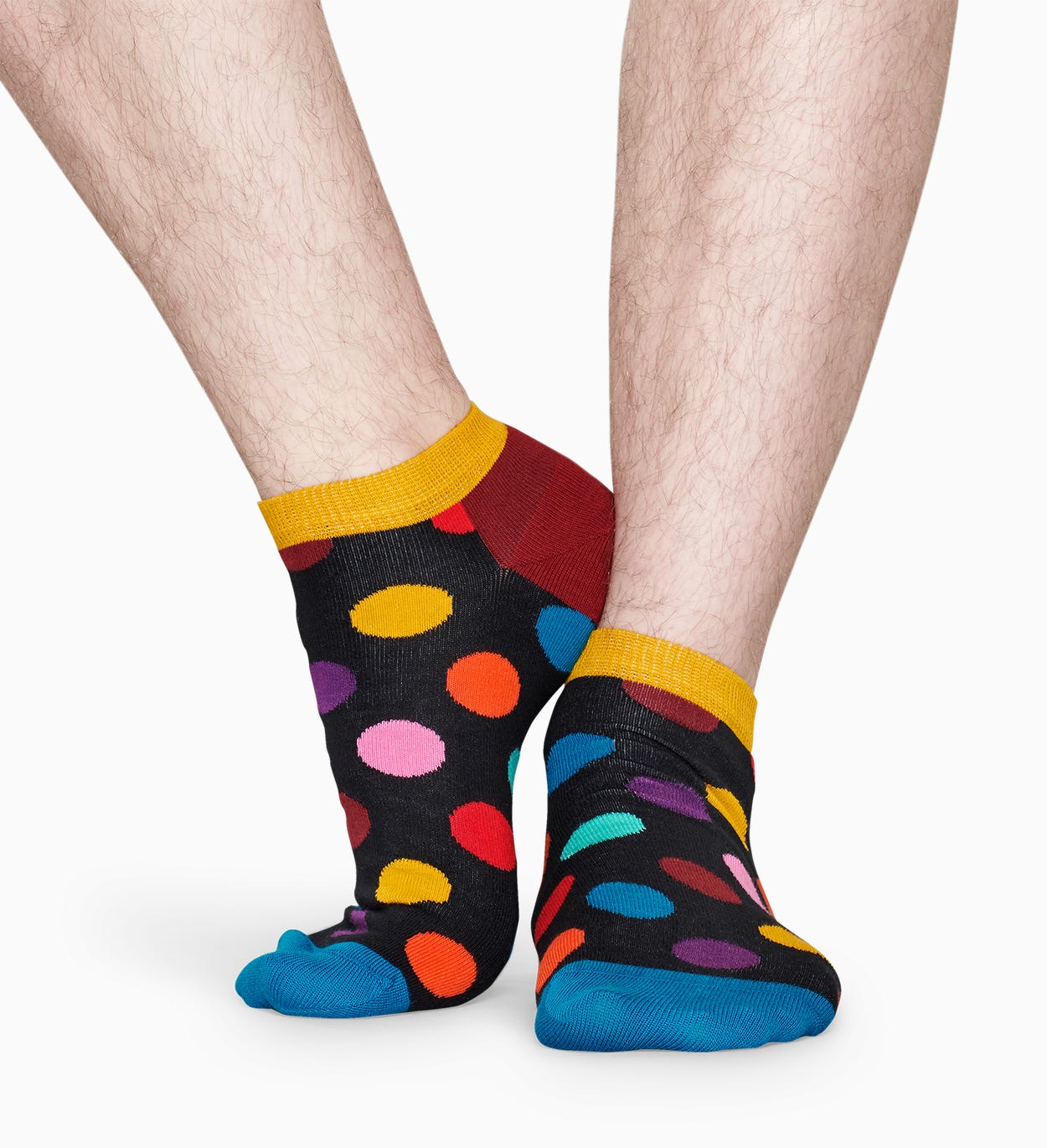 Dunkelgraue Low Socken: Big Dot | Happy Socks