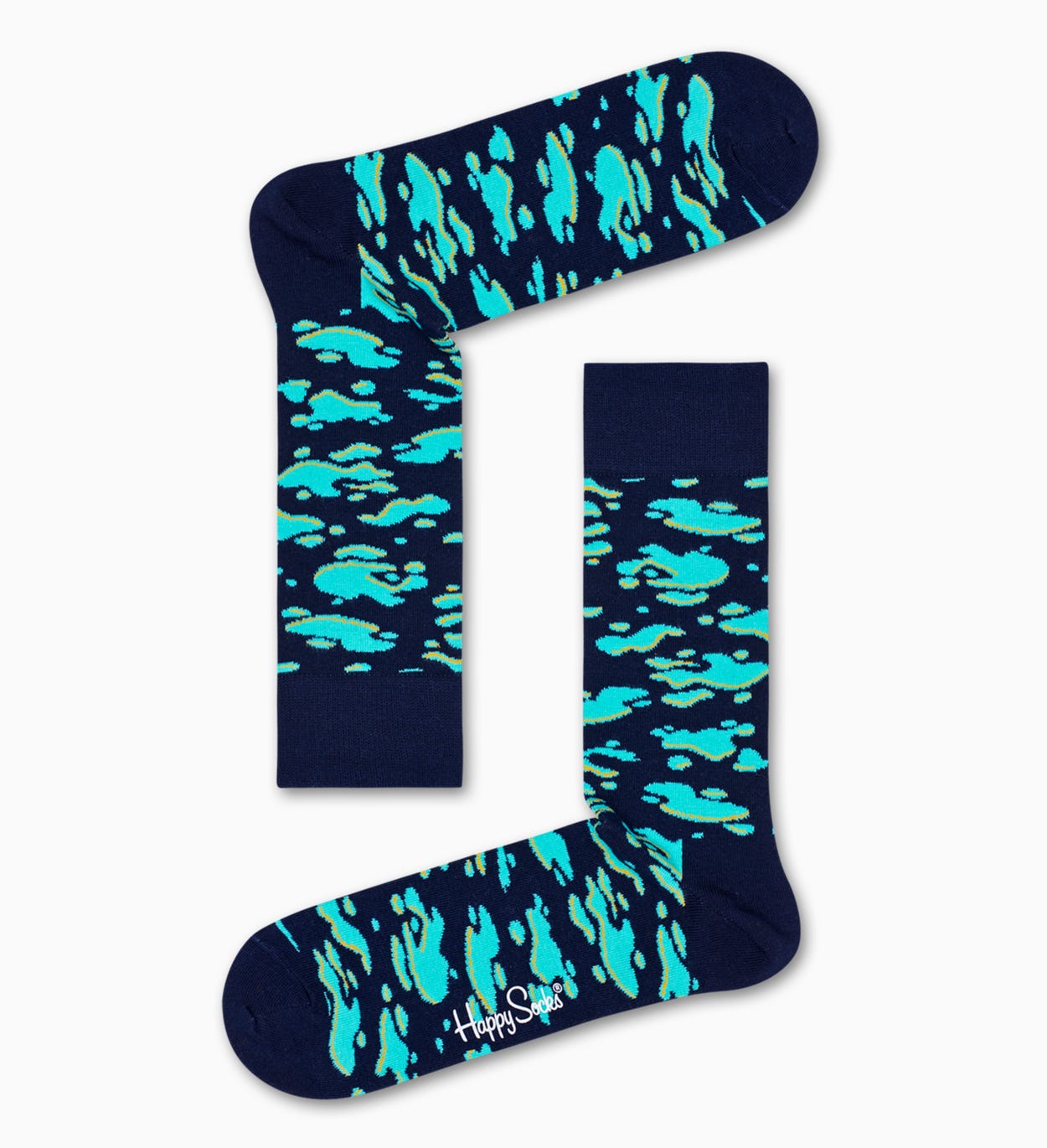 Gemusterte marineblaue Socken: Puddle | Happy Socks