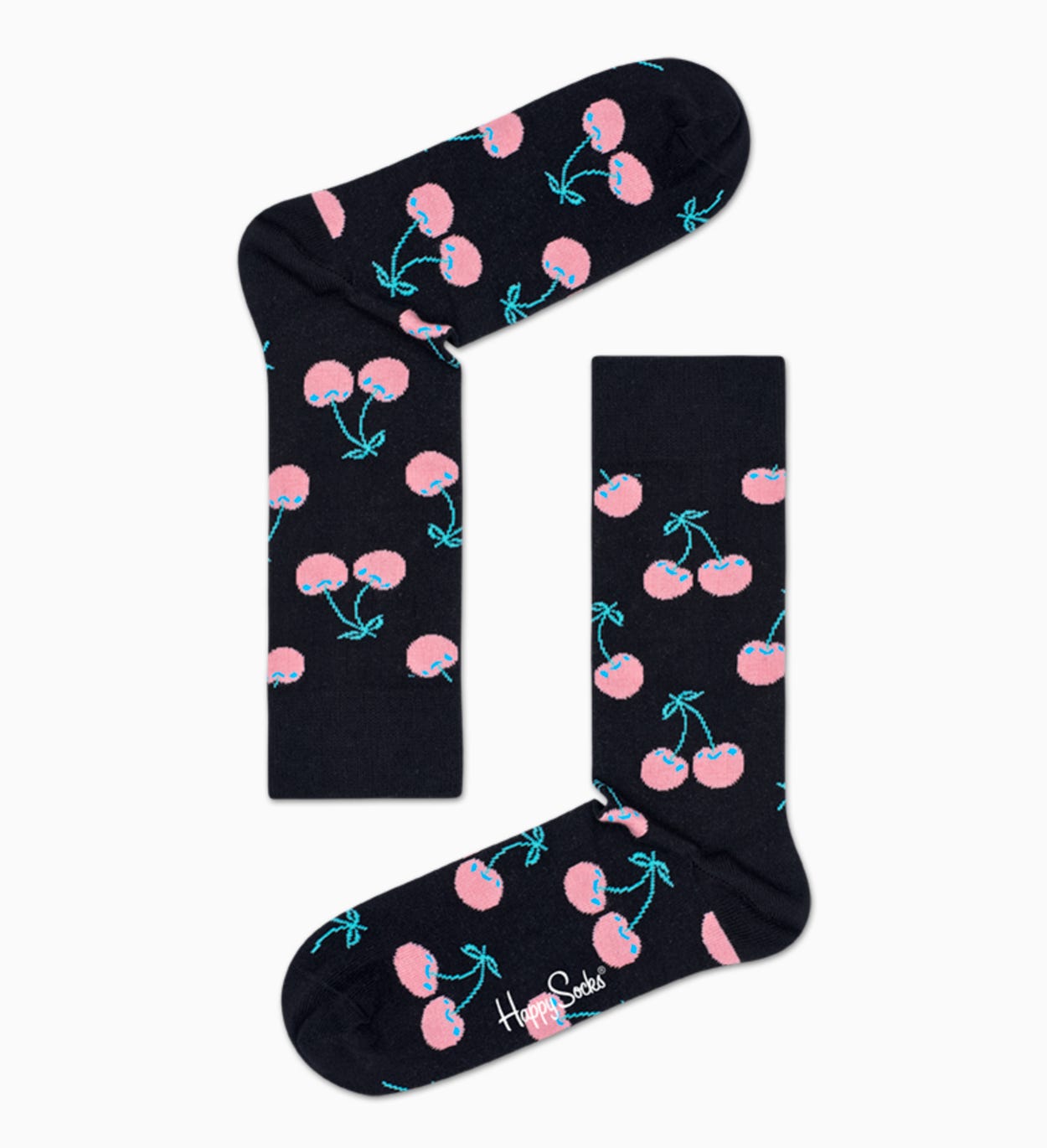 Kischen Socken in Schwarz Rosa: Cherry | Happy Socks