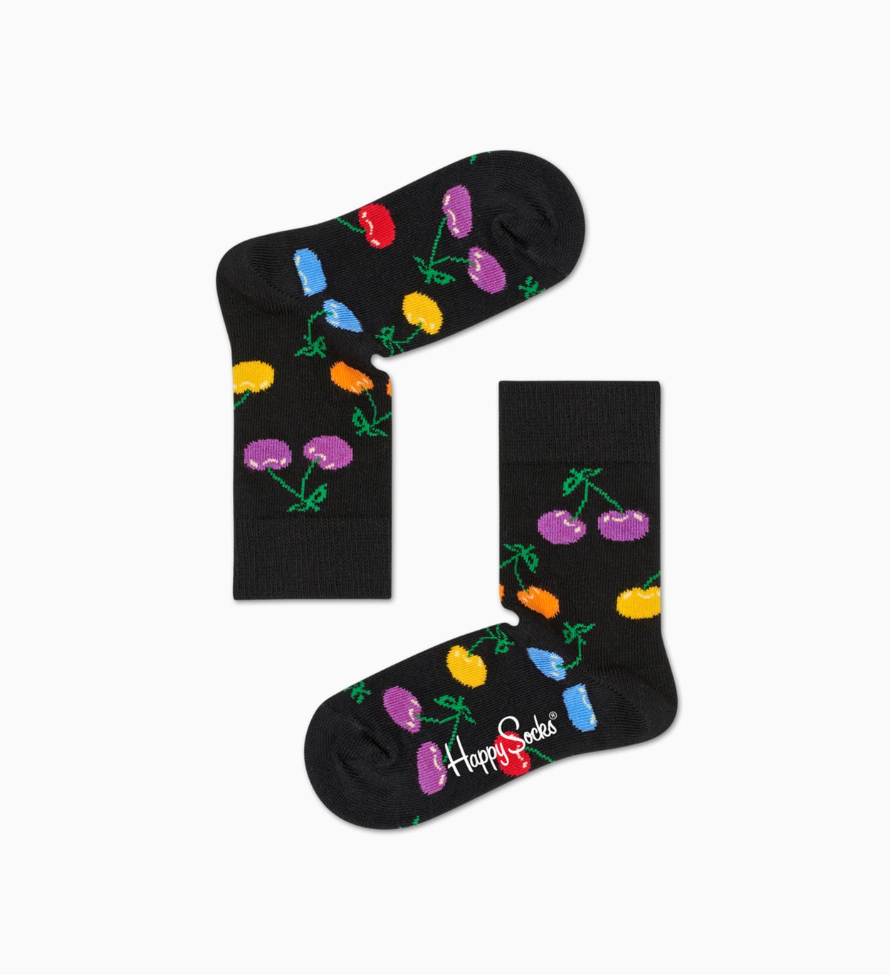 Schwarze Baby-Socken - 2er Pack: Cherry | Happy Socks