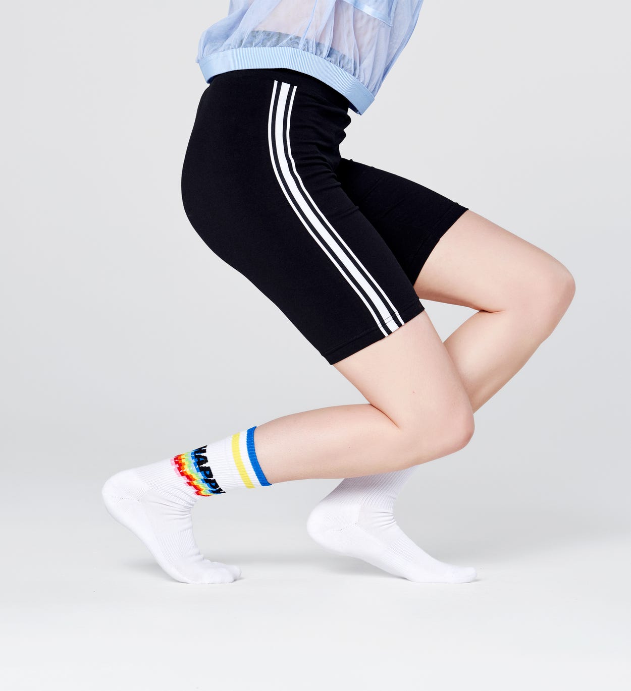 Weiße Sportsocken: Happy - ATHLETIC | Happy Socks