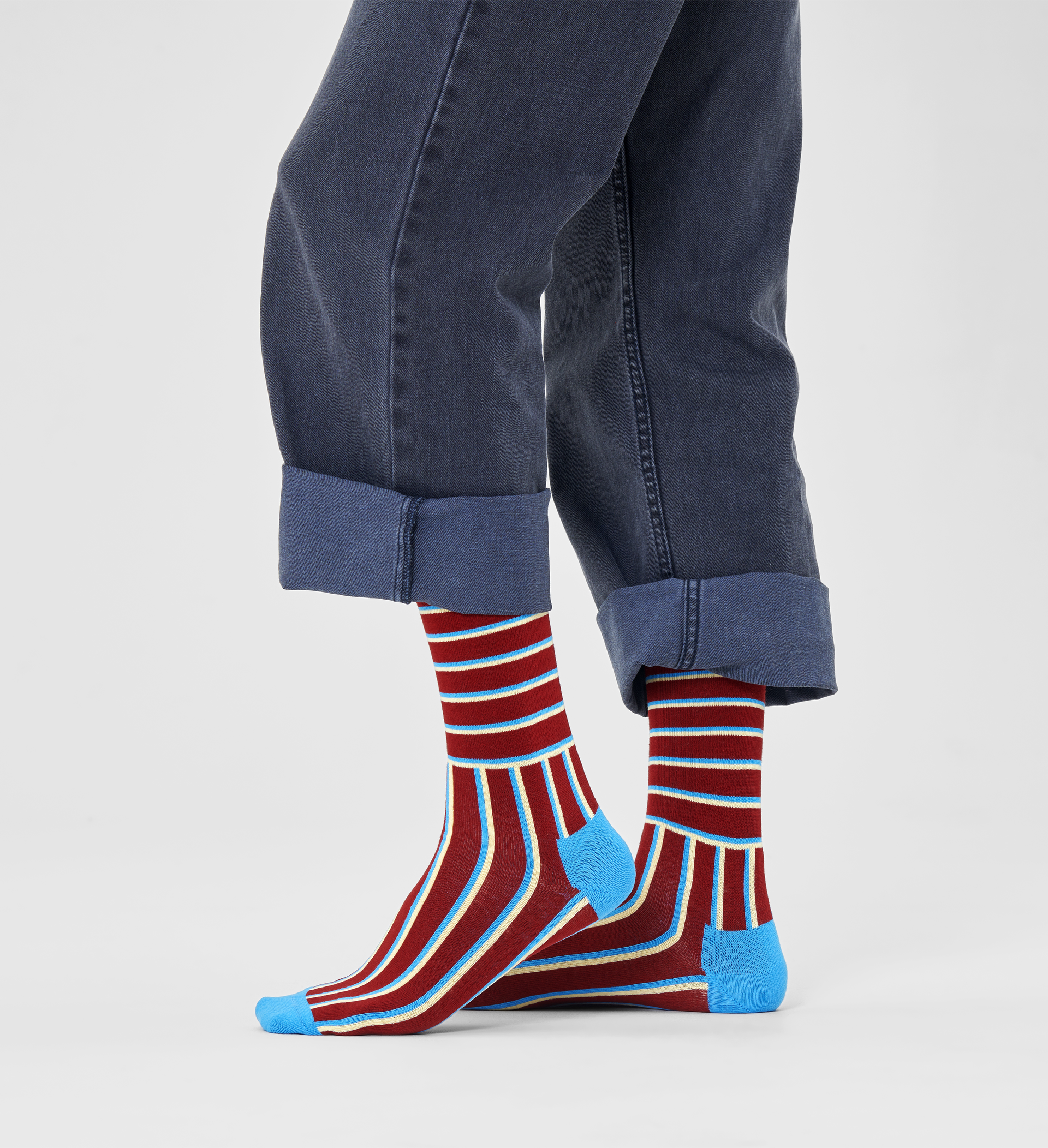 Blocked Stripe Sock
