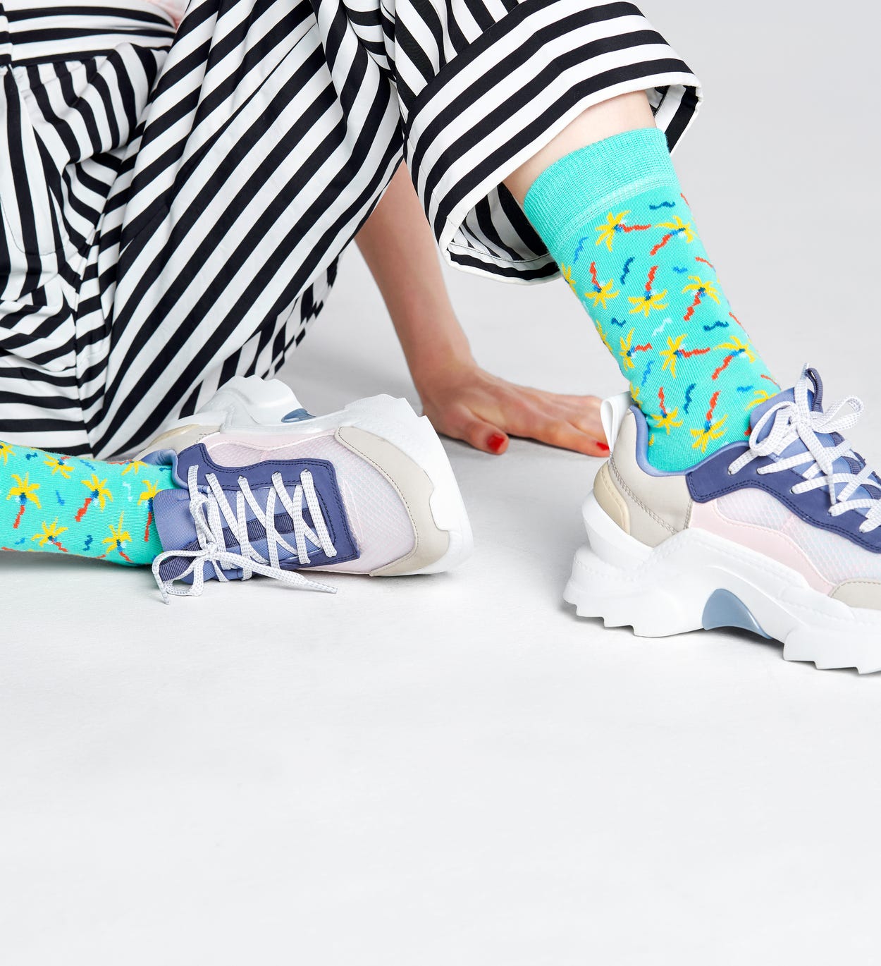 Confetti Palm Socken, Türkis | Happy Socks
