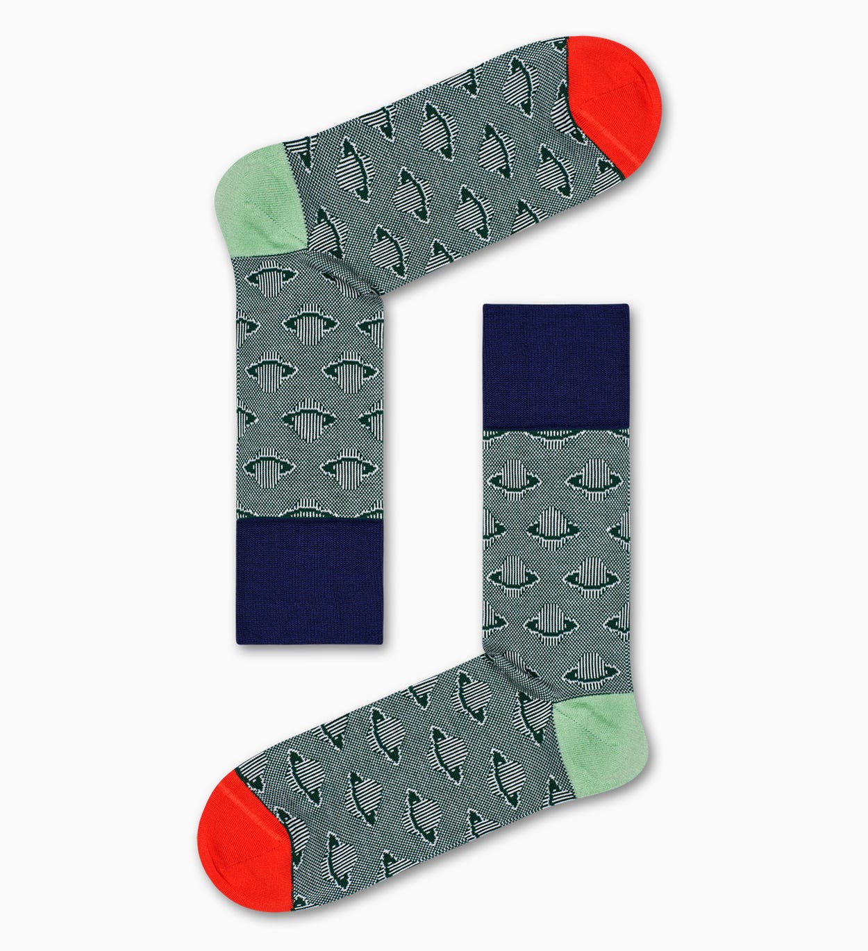 Socken mit Planeten, Grün - Dressed | Happy Socks