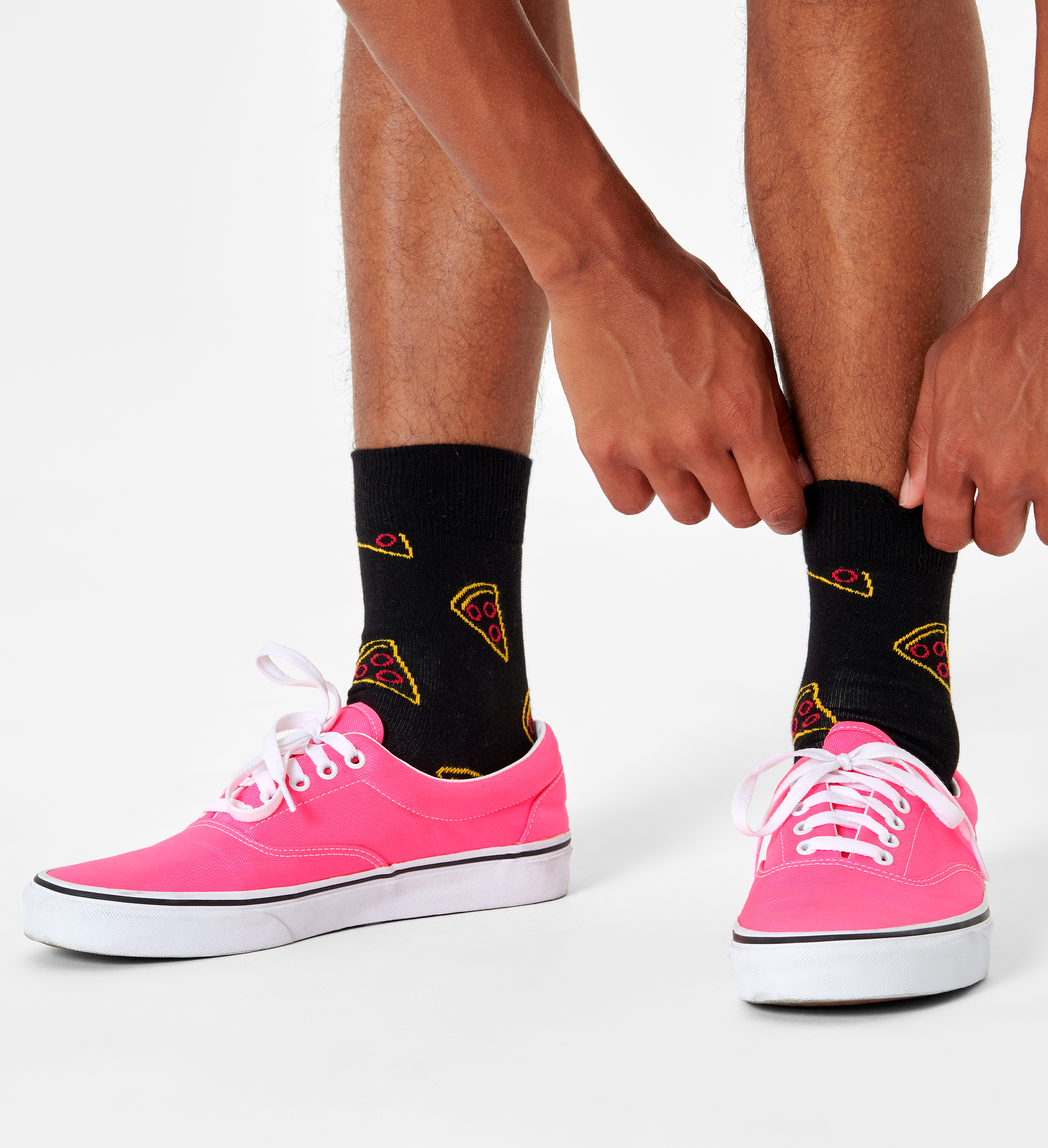 Pizza Slice 1/2 Crew Sock