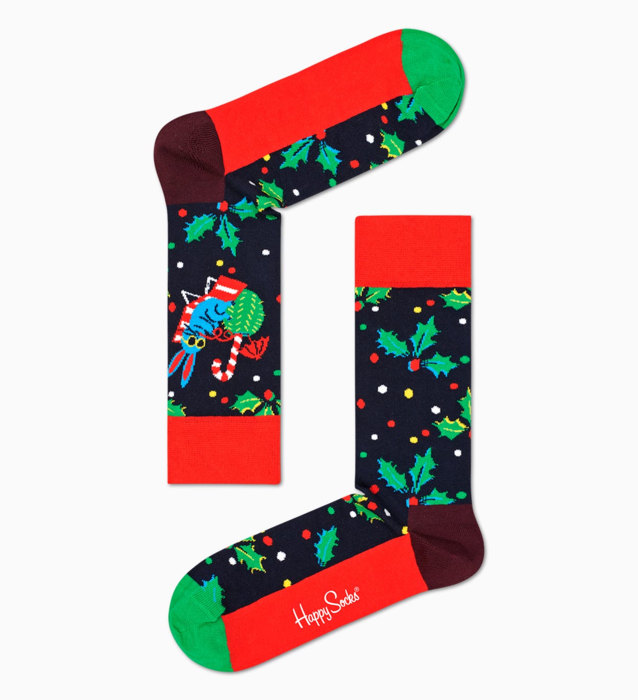 Blaue Holiday Rabbit Socken | Happy Socks