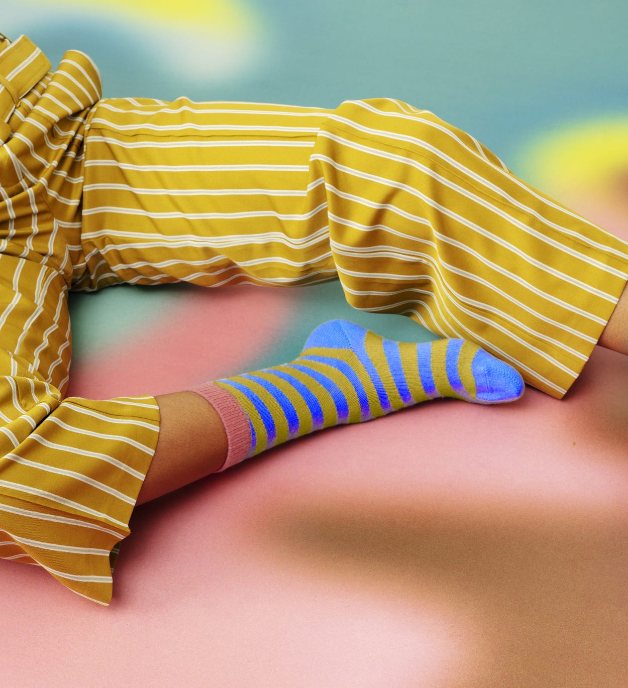 Gelbe mittelhohe Socken: Lulu - Hysteria | Happy Socks