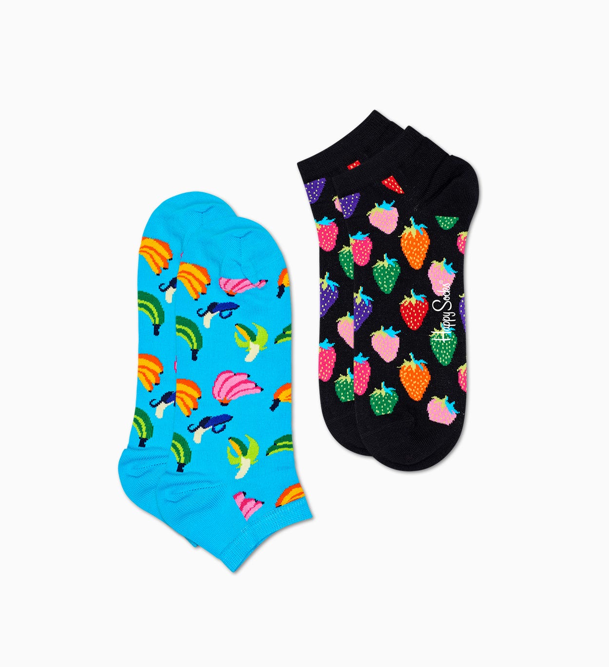 2er-Pack Banana Sneakersocken, Blau | Happy Socks