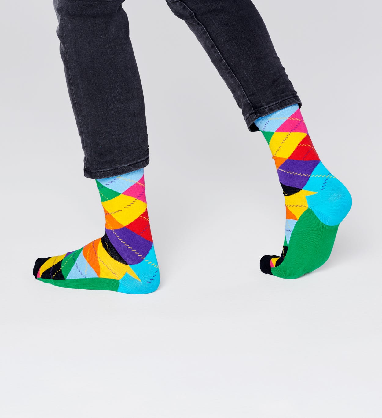 Argyle Socken, Grün | Happy Socks