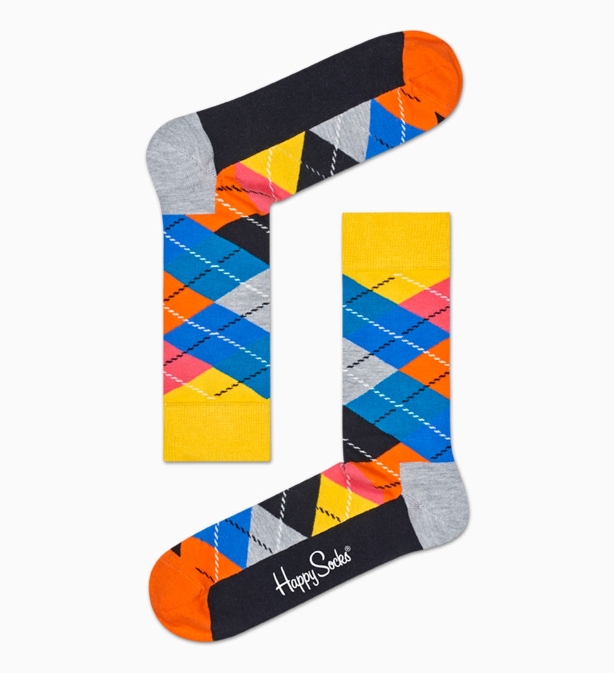 Socken in Gelb Orange: Argyle | Happy Socks